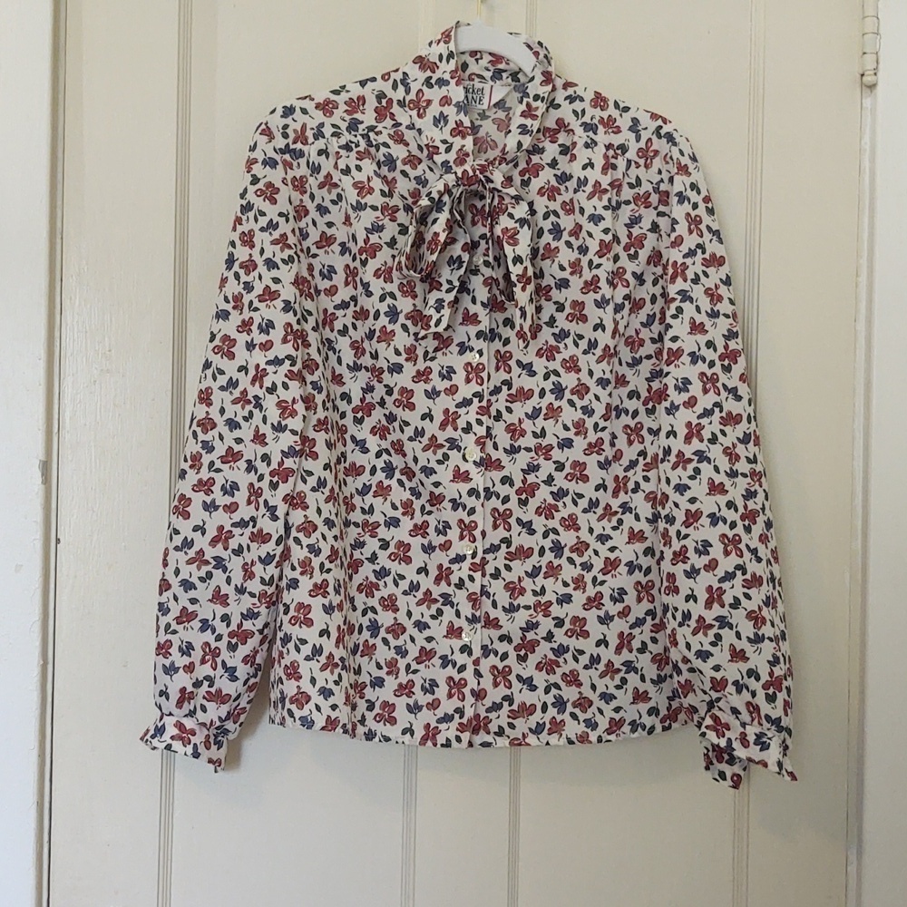 Vintage Cricket Lane Floral Blouse Sz 12